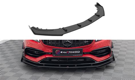 Maxton Design Street Pro Front Splitter Flaps Mercedes Benz A45 Amg Aero W176 Facelift