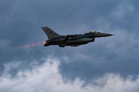 A U S Air Force F 16 Fighting Falcon Assigned To The 510th Fighter