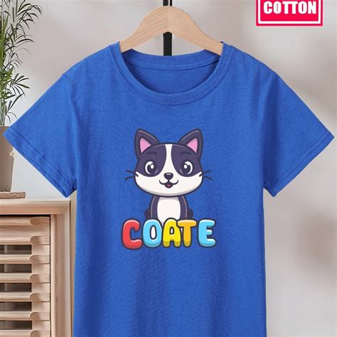 T Shirt Imprimé Chaton Dessin Animé Mignon Filles Haut Temu France