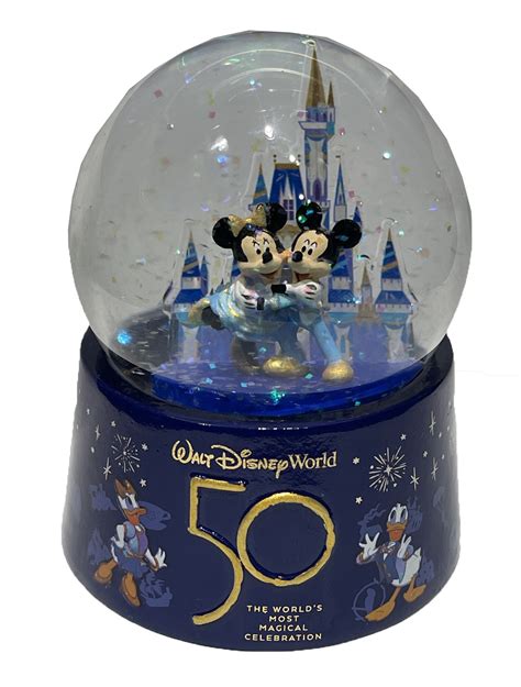 Disney Th Anniversary Mickey And Minnie Mouse Mini Snowglobe New Easy