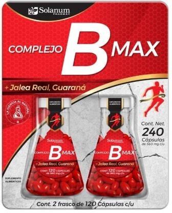 Complejo B Max Capsulas Solanum Jalea Real Guarana