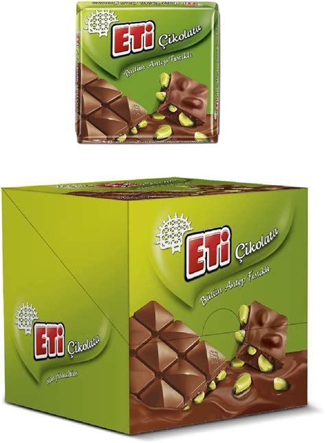 Eti Çikolata Antep Fıstıklı Kare Çikolata 60 G X 6 Adet Tr