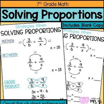 Results For Proportions Anchor Chart Tpt