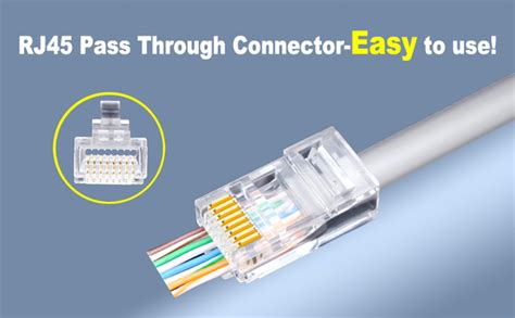 Amazon Vce Conectores De Paso Rj Cat Paquete De Terminales