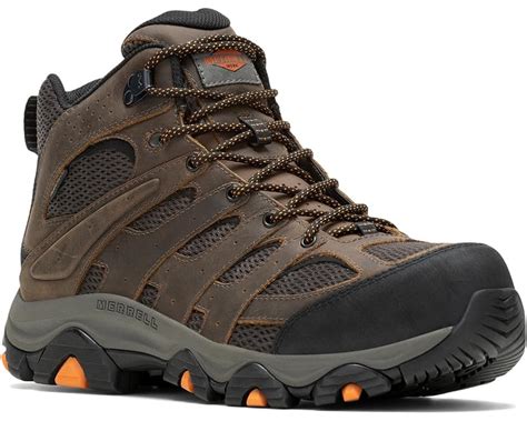 Mens Merrell Work Moab Vertex 2 Mid Waterproof Carbon Fiber