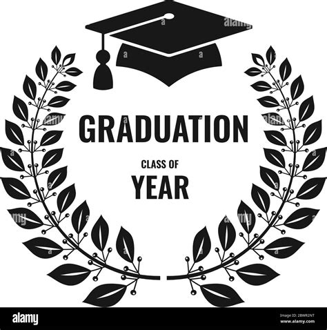 Graduation black logo isolated on white background Stock Vector Image ...