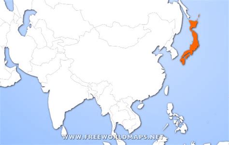 Where is Japan located on the World map?