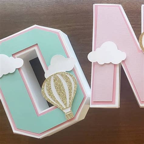 Elephant Hot Air Balloon Cake Topper Baby Shower And First Etsy