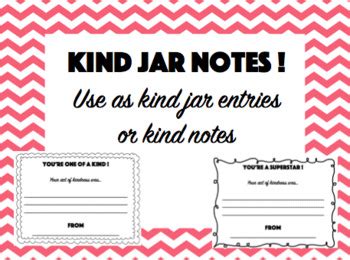 Kind Notes & Kind Jar Entries FREEBIE by Miss Tessa Anderson | TpT