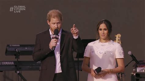 Photo Capture d écran de l intervention du Prince Harry et sa femme