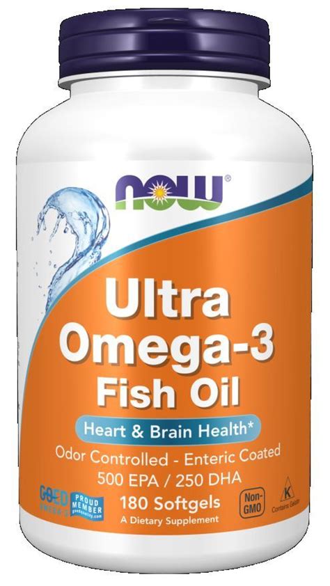 Омега 3 Ультра NOW Ultra Omega-3 Fish Oil 180 гелевых капсул (капсулы ...