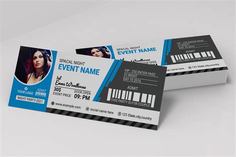 Event Ticket Template Design Graphic by MightyDesign · Creative Fabrica