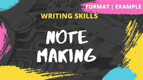 Note Making How To Write A Note Writing Skills