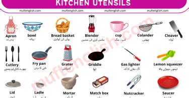 Kitchen Items Names In English