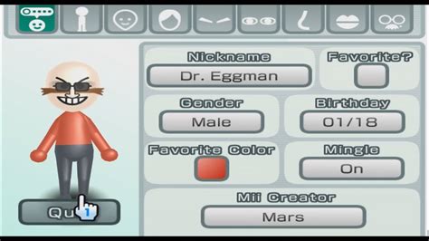 Dr Eggman 2nd Version Sonic The Hedgehog Mii 364 Youtube