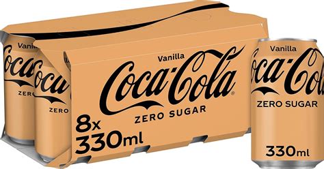 Coca Cola Zero Sugar Vanilla 8 X 330ml Cans Uk Grocery