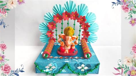 Easy Makhar Making How To Make Makhar Singhasan For Ganesha Ji At