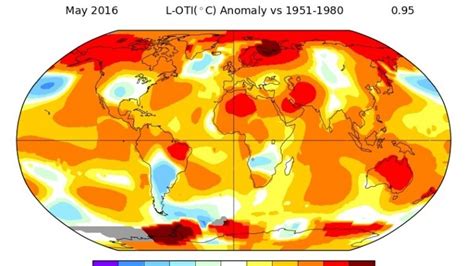 La NASA señala mayo de 2016 como un nuevo récord mundial de calor