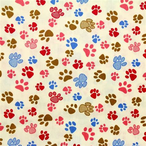 Dog Paw Print Fabric