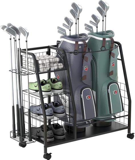 Amazon Staransun Golf Bag Storage Rack For Garage Double Golf