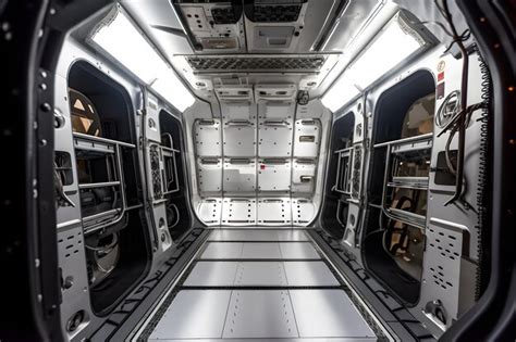 Premium AI Image | 3d Realistic Spaceship Interior Background