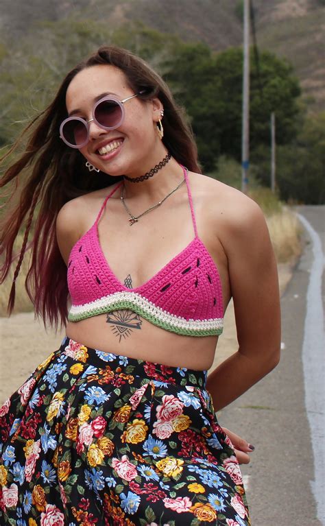 Watermelon Crochet Bikini Top Etsy