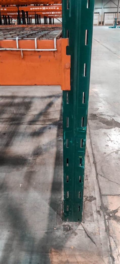 Ridg U Rak Slotted Pallet Rack Uprights Beams Wire Mesh Deck And Row Spacers Used Warehouse