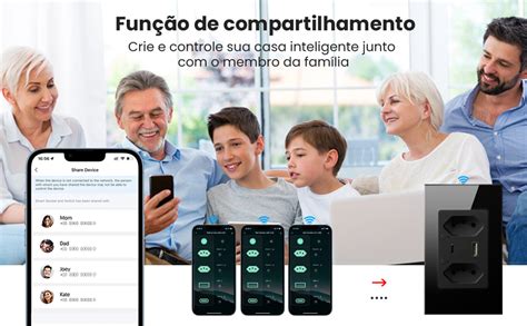 MIUCDA Tomada Inteligente WiFi Porta USB Tipo C Tomada De Parede