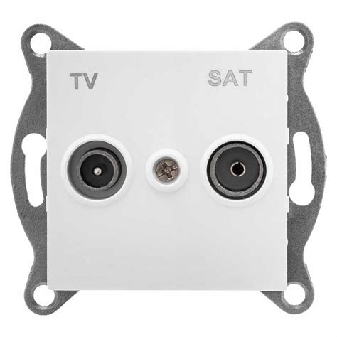 Механизм розетки антенной TV+SAT, оконечный, С11TS1-0ХХ - Gusi Electric