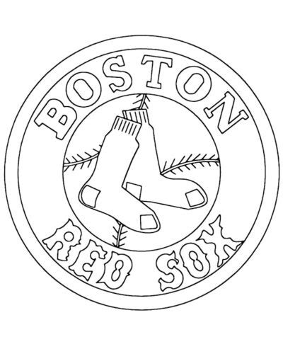 Boston Red Sox Crest Coloring Page Topcoloringpages Net