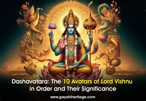 dashavatara   avatars  lord vishnu  order   signific