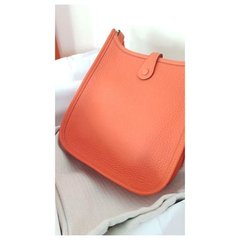 Hermès Evelyne TPM Orange Leather ref 196057 Joli Closet