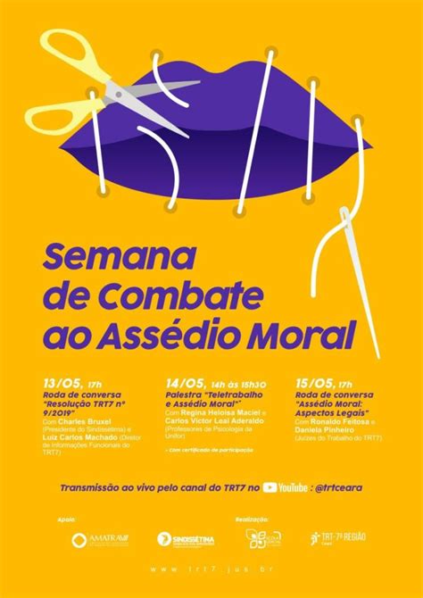 Sindissétima Participa Da Semana De Combate Ao Assédio Moral Do Trt7