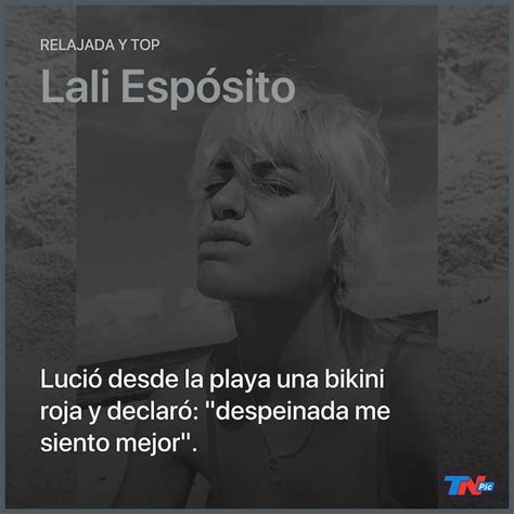 Lali Espósito desde la playa y en bikini roja Despeinada me siento mejor TN