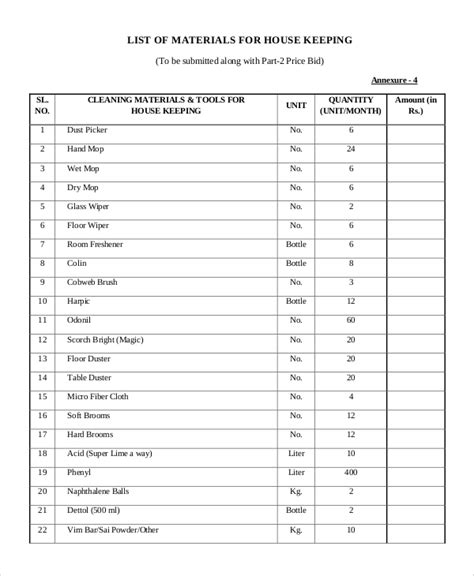 House Building Materials List