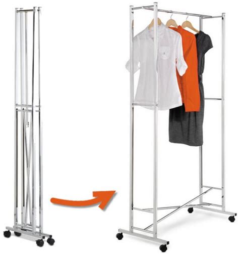 Collapsible rolling garment rack – foregather.net