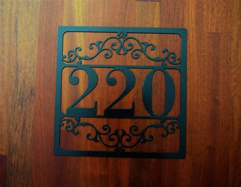 Metal Outdoor Home Address Sign Personalized House Number Etsy