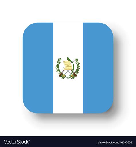 Rounded Square Flag Of Guatemala Royalty Free Vector Image