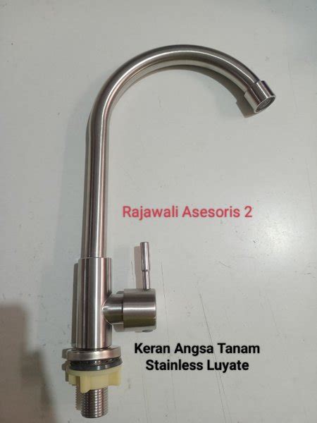 Jual Keran Sink Angsa Tanam Faucet Sus Stainless Steel Kran Dapur