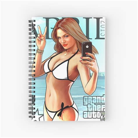 Grand Theft Auto V Girl Bikini Beach Poster Spiral Notebook By Lisahubbr Redbubble