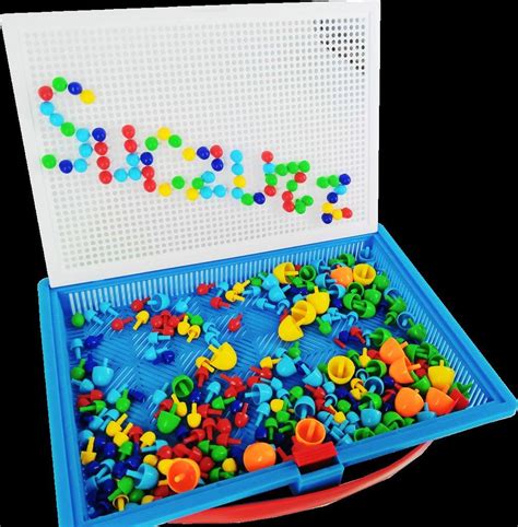 Peg board with pegs in a case - Educational Toys Online