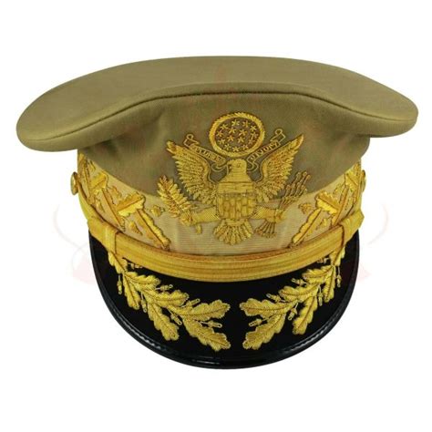 US Army Peak Cap General Douglas Macarthur's Uniform Military Khaki Hat