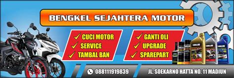 Spanduk Bengkel Motor Cdr - Homecare24