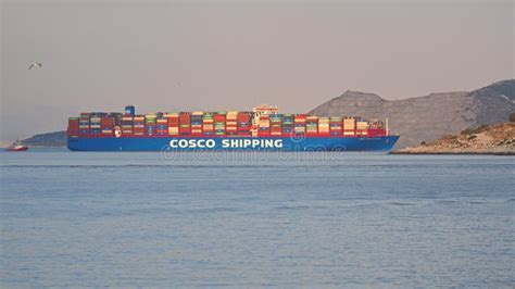 Cosco Scorpio Ship Piraeus Greece Editorial Stock Image Image Of