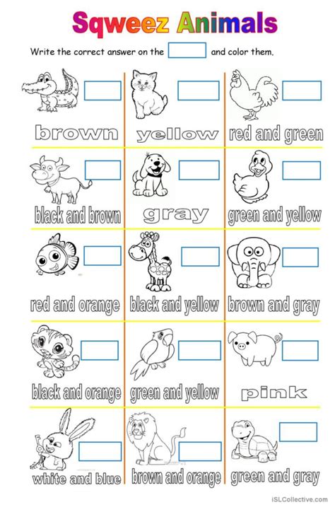 Farm, pet and zoo animals: English ESL worksheets pdf & doc