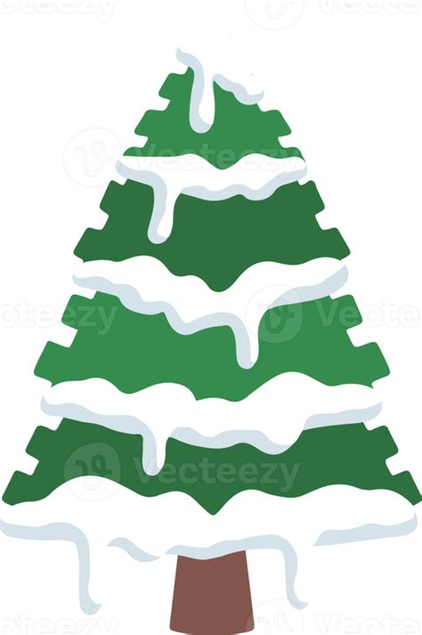 Christmas Pine Tree Snow Watercolor 14342594 PNG