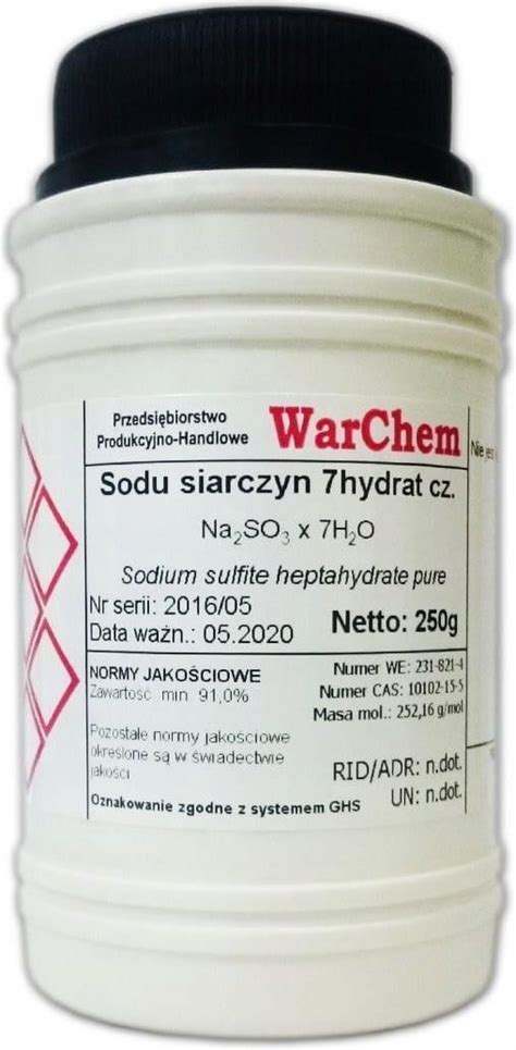 Drobne Akcesoria Medyczne Warchem Siarczyn Sodu 7Hydrat Czysty 250G