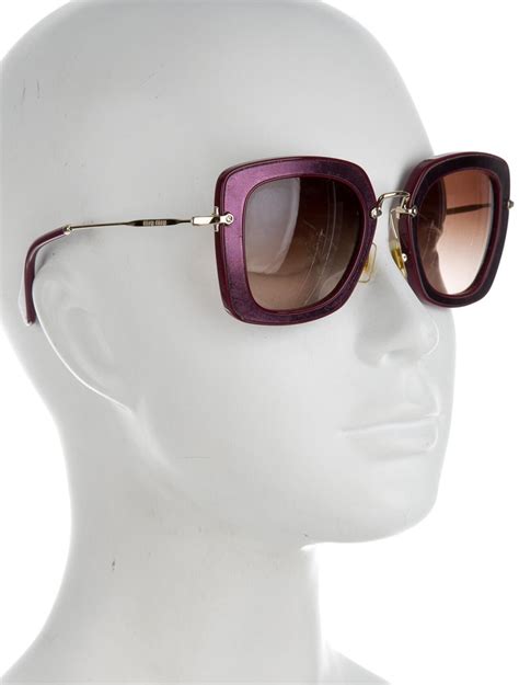 Miu Miu Acetate Square Sunglasses Accessories Miu105965 The Realreal