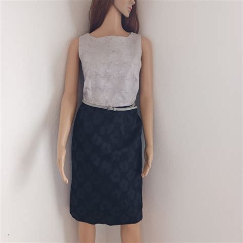 Maxmara Dresses Max Mara Gray Black Sheath Sleeveless Dress Poshmark