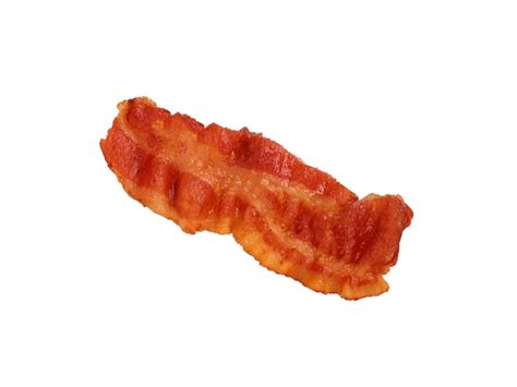 Premium Photo Slices Of Bacon On A White Background